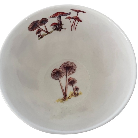 Mushroom Coffee Mugs Tea Cups Bluebird and Willow Bone China 4-pc - Picture 13 of 16